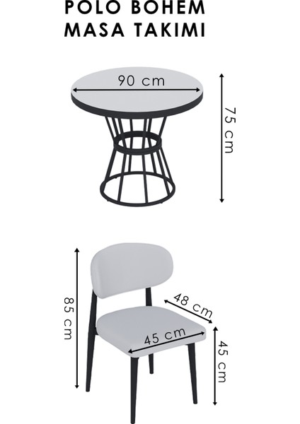 Bohem Polo Yuvarlak Masalı 4 Kişilik indirimleri