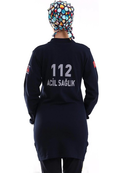 112 Acil Sağlık Yakalı Tshirt Tunik Baskılı - Lacivert fiyatları
