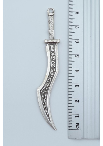 Kılıç Gümüş Kaplama Deri Ip Kolye modelleri