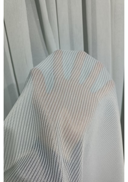 Cabir Tül Perde (1/3 Sık Pile) Ağır Gramajlı Kırışmaz Ütü Istemez