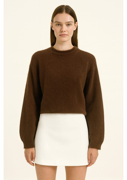 Yumoş Düz Renk Kadın Kazak