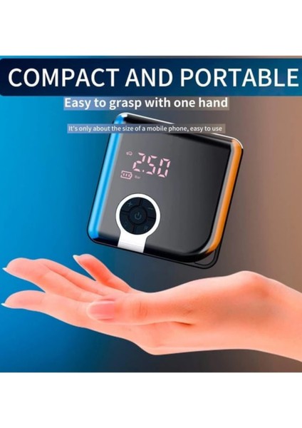 ZC-001 Taşınabilir Kablosuz Dijital Hava Kompresörü Pompa 150 Psı, Otomatik Lastik Şişirme Cihazı, LED Işık indirimleri