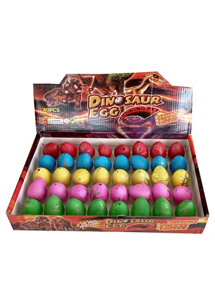 (40 Adet) Dev Boy Suda Büyüyüp Çatlayan Dinazor Yumurtası