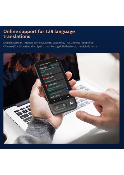 Wifi Özellikli Translator Kameralı 139 Dilde Elektronik Çeviri Cihazı Türkçe Menü modelleri