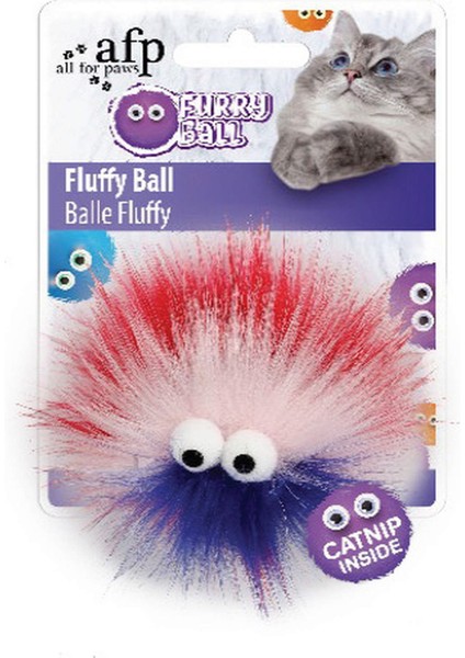 Techmrt Afp Furry Ball - Tüylü Renkli Top Oyuncak Kırmızı