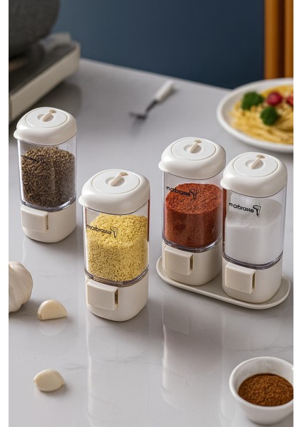 4'lü Basmalı Baharatlık Tuzluk Seti