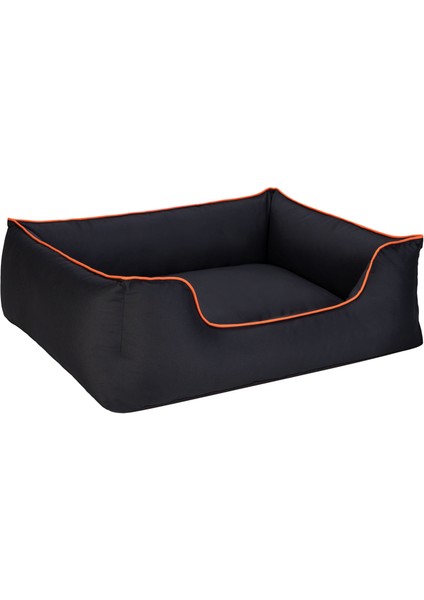 Techmrt Pet Comfort Alpha Köpek Yatağı Siyah W Turuncu Biye L 105X85CM fiyatları