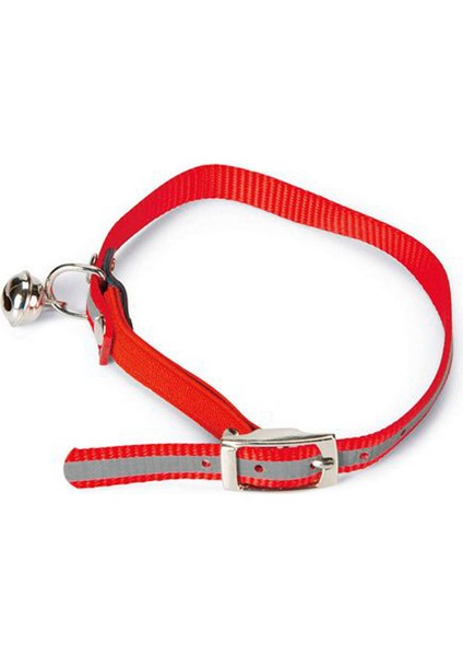 Techmrt Beeztees Reflektör Kedi Boyun Tasması 31CM Kırmızı
