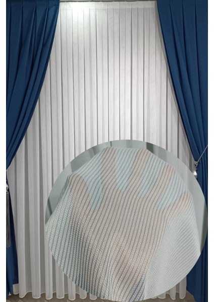 Cabir Tül Perde (1/3 Sık Pile) Ağır Gramajlı Kırışmaz Ütü Istemez