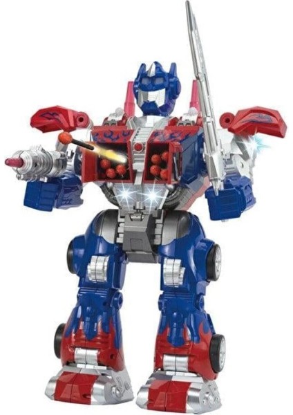 Uzaktan Kumandalı Dev Boy Optimus Prime Transformers Mermi Atan Oyuncak Robot