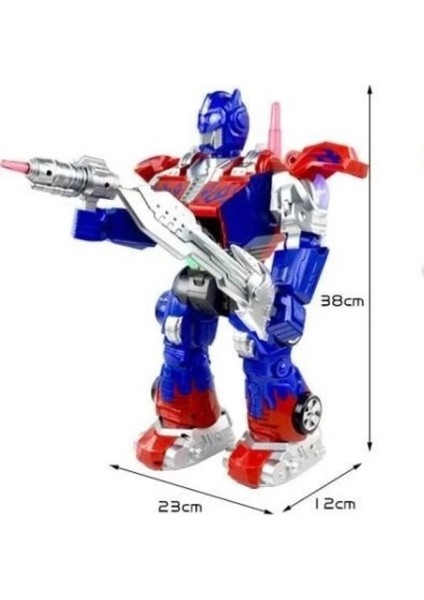 Uzaktan Kumandalı Dev Boy Optimus Prime Transformers Mermi Atan Oyuncak Robot