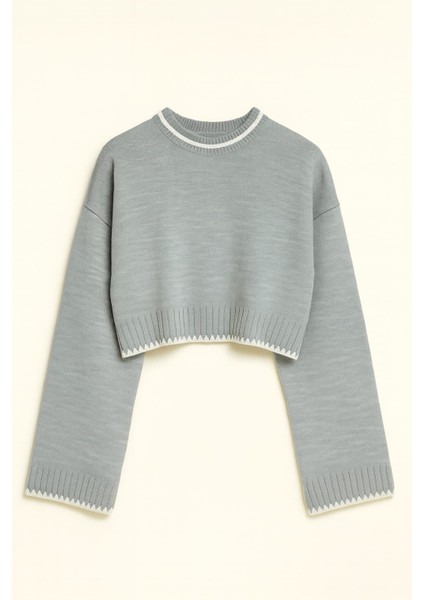 Tığ Işlemeli Kadın Crop Kazak fiyatları