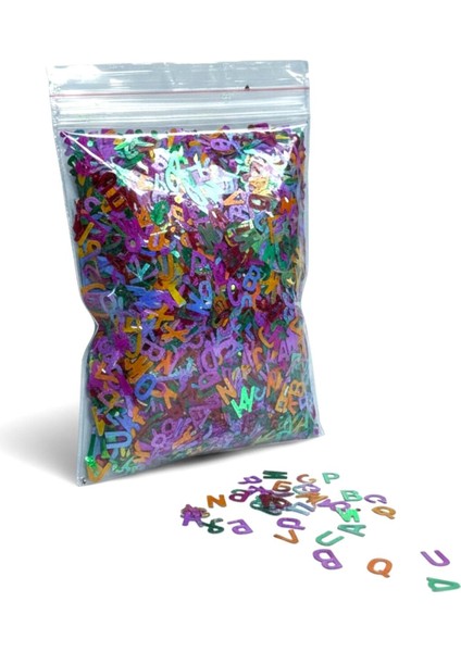 Holografik Renkli Harf Glitter 5 gr