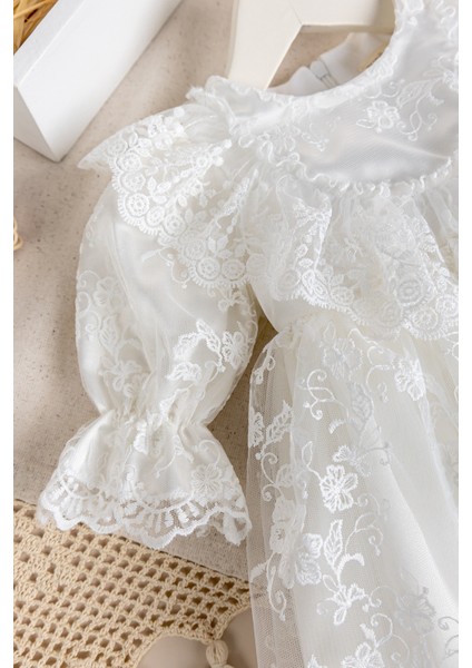 Güpürlü 4'lü Kız Bebek Mevlüt Elbise Seti fırsatları