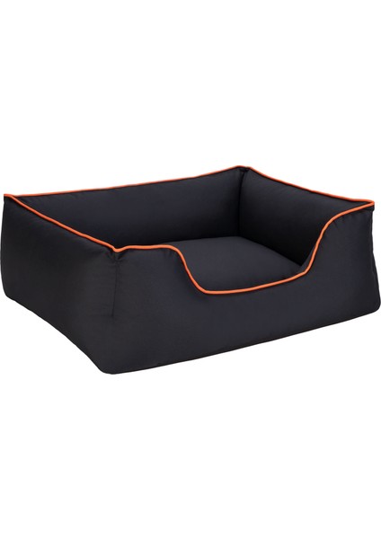Techmrt Pet Comfort Alpha Köpek Yatağı Siyah W Turuncu Biye M 80X65CM fiyatları