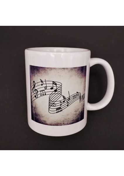 Müzik Notaları Tasarımlı Kupa Bardak modelleri