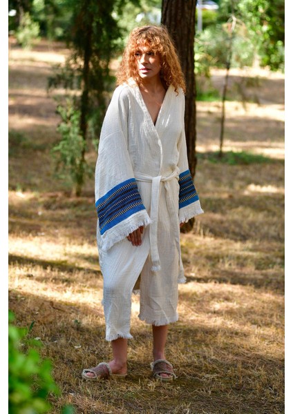 Naturel Symbol Nomad Kimono - Mavi Ton