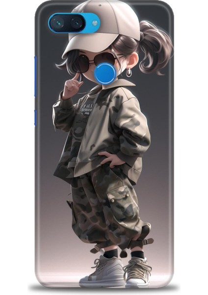 Xiaomi Mi 8 Lite Kılıf Hd Baskılı Kılıf + Seramik Tam Kaplayan Ekran Koruyucu 254