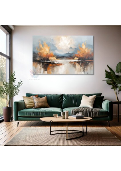 Kanvas Yatay Duvar Tablosu Kanvas Sonbahar Manzarasi Ev Ofis Salon Modern Duvar Tablosu fiyatları
