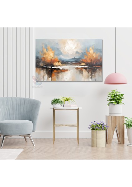 Kanvas Yatay Duvar Tablosu Kanvas Sonbahar Manzarasi Ev Ofis Salon Modern Duvar Tablosu modelleri