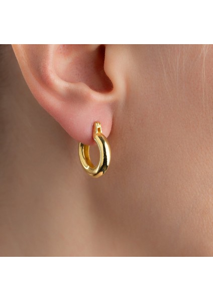 925 Ayar Gümüş Bombeli Halka Küpe modelleri