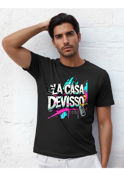 Devısso Traders La Casa Devısso - Traders, Borsaci Erkek Siyah T-Shirt