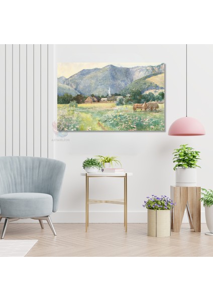 Kanvas Yatay Duvar Tablosu Kanvas Vintage Kirsal Manzarasi Ev Ofis Salon Modern Duvar Tablosu fiyatları