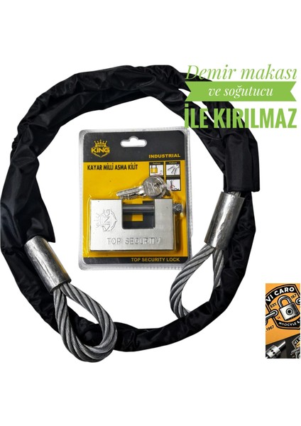 Motorsiklet 10 mm 3 Metre Çelik Halat Motorsiklet Zincir Kilit Scooter Kilidi Motor Kilidi