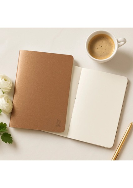 Metalik Işıltılı Kapaklı Çizgisiz Defter 30 Yaprak Paperoma | Kaliteli Ivory Kağıt | A5 Boy | Hediye Defter – Şık Tasarım fiyatları