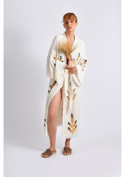 Golden(Altın Rengi) Wheat Kimono fırsatları