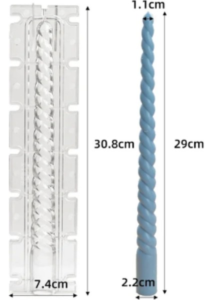 Kilise Burgu Akrilik Şamdan Mum Kalıbı