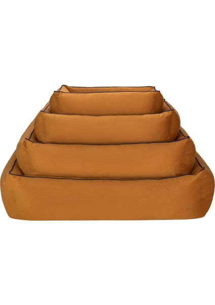 Techmrt Pet Comfort Golf Köpek Yatağı Hardal W Parliament Mavi Biye M 90X70CM fırsatları