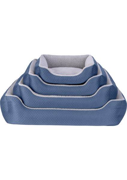 Techmrt Pet Comfort Bravo Duo Köpek Yatağı Mavi/gri Peluş Xl 105X80CM fırsatları