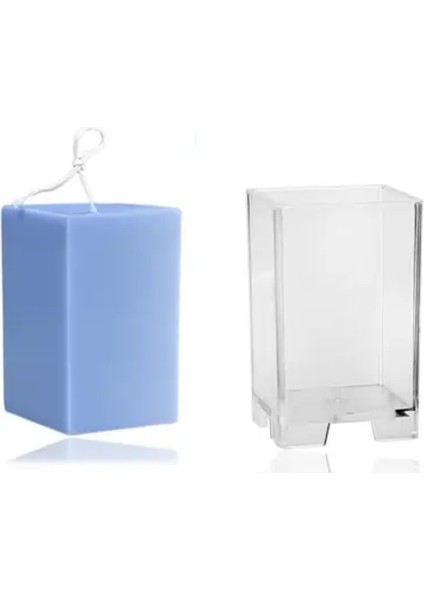 Kare Prizma Akrilik Plastik Mum Kalıbı