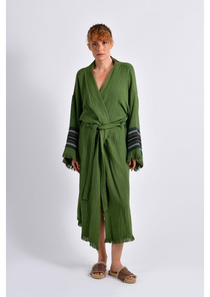 Olive (Zeytin Yeşili) Symbol Nomad Kimono fiyatları