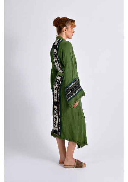 Olive (Zeytin Yeşili) Symbol Nomad Kimono modelleri