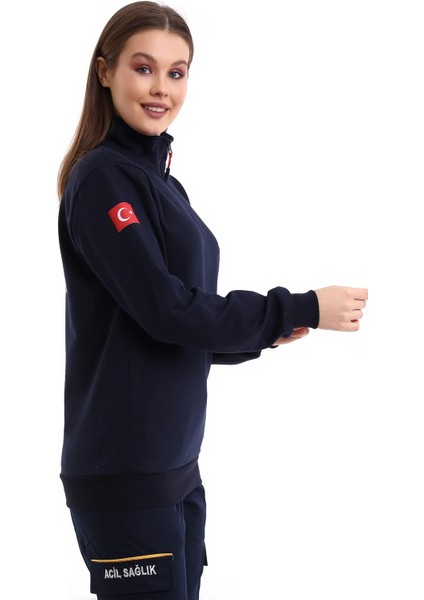112 Sweatshirt Kışlık Unisex Balıkçı Yaka - Lacivert modelleri