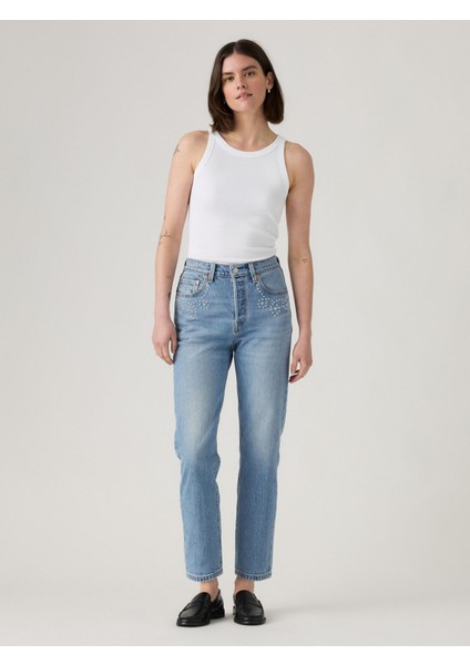 501 Crop Kadın Mavi Jean Kot Denim Pantolon A7739-0028 indirimleri