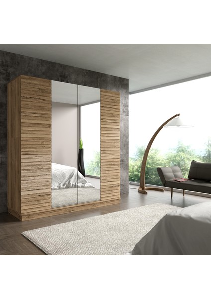 Hunerika Nanoma Premium 4 Kapaklı Gardırop,minifiks Bağlantılı