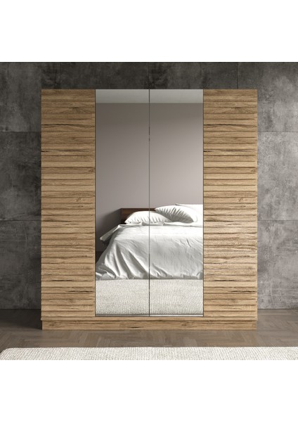 Hunerika Nanoma Premium 4 Kapaklı Gardırop,minifiks Bağlantılı fırsatları