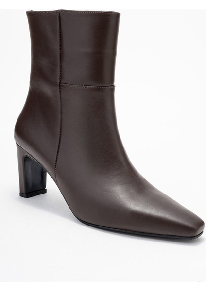 Elıas Kahverengi Cilt Hakiki Deri Kadın Blok Topuklu Bot modelleri