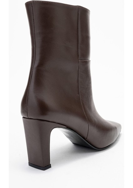 Elıas Kahverengi Cilt Hakiki Deri Kadın Blok Topuklu Bot indirimleri