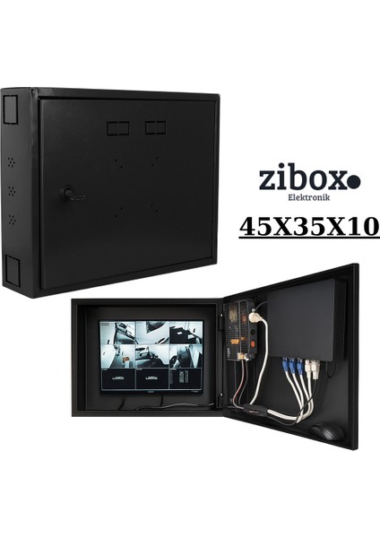 Dvr Pano/box Nvr Cctv Rack Kabinet ve Monitör Koruma Kutusu Antrasit