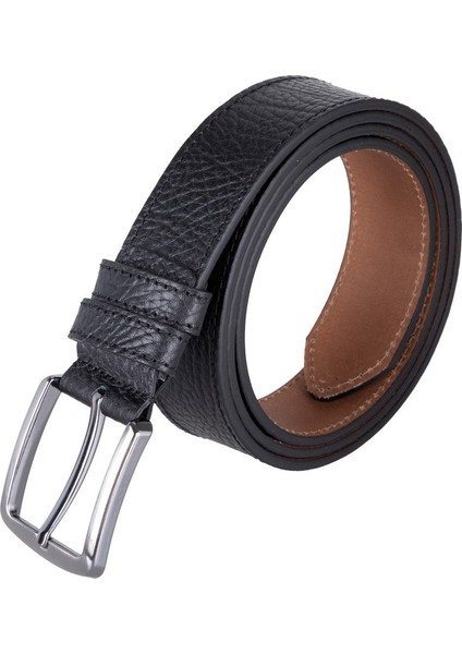 Bloombelt Obsidian Black Hakiki Deri Erkek KEMER-130CM
