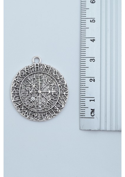 Vegvisir Viking Pusulası Gümüş Kaplama Deri İp Kolye modelleri