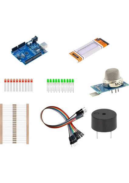 Arduino ile Mq-2 Gaz Sensörü ile Duman Dedektörü Proje Seti/ E-Pdf Içerikli