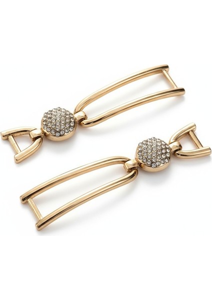 Metal Taşlı Toka – Parlak Şık Aksesuar 6.5x1.5 cm (Ayakkabı, Çanta, Sandalet ve Dekoratif Kullanım) ( 1 Çift) indirimleri