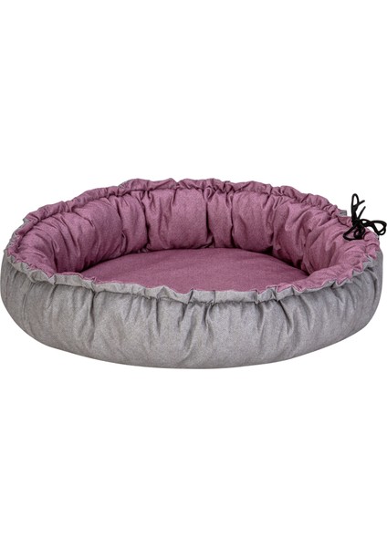 Techmrt Pet Comfort Sunflower Kedi ve Köpek Yatağı Çift Taraflı Pembe/gri 85CM