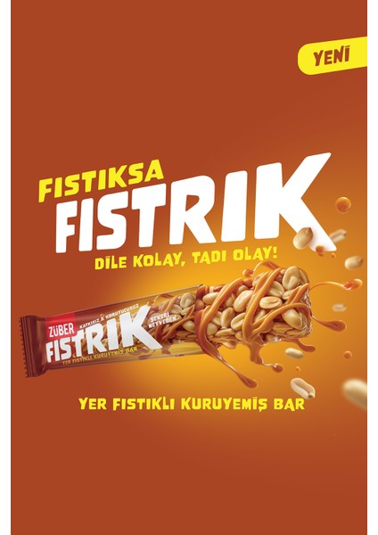 Fıstrık Yer Fıstıklı Kuruyemiş Bar 30G X 15 Adet modelleri