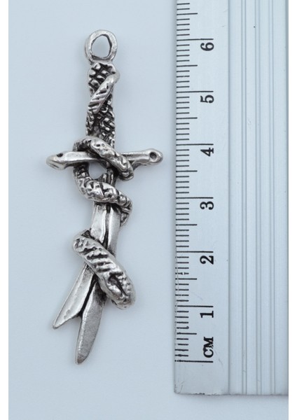 Kılıç Gümüş Kaplama Deri İp Kolye modelleri